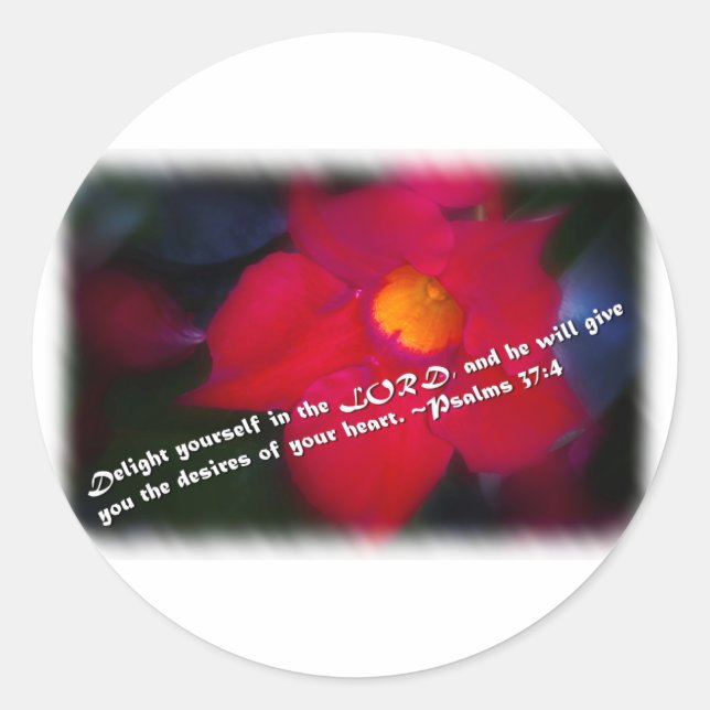 Adesivo Salmo 37:4 em branco (Frente)