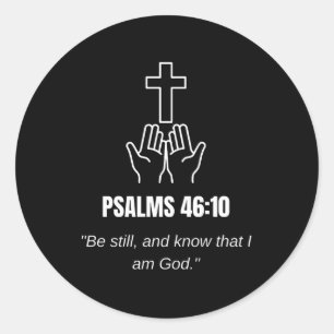 Adesivo Salmo 46:10 KJV Versículo Bíblico Minimalista