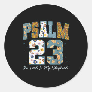 Adesivo Salmo Cristão 23 Retro O Senhor É Meu Pastor B