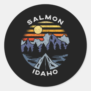 Adesivo Salmon Idaho Montanhas Férias Acampamento Lembranç