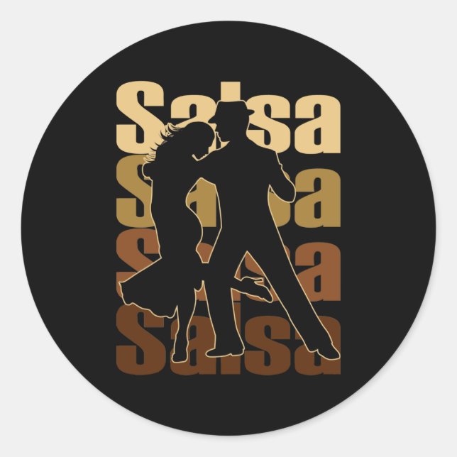 Adesivo Salsa Dance para música latina Dance Salsa (Frente)