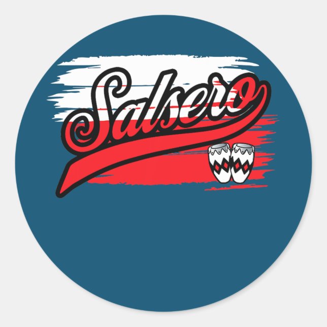 Adesivo Salsa Dancer Salsero Polônia Salsero Polska Salsa (Frente)