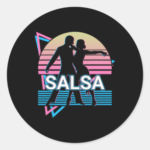 Adesivo Salsa Dancing Salsa Dancer Retro