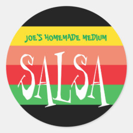 Adesivo Salsa jar com listras coloridas divertidas