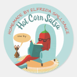 Adesivo Salsa-pimenta-do-chili da cozinha do vinheta