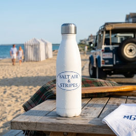 Adesivo Salt Air & Stripes Preppy Oval Costeiro