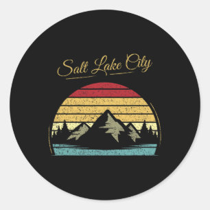 Adesivo Salt Lake City Utah - Caminhada Vintage Ao Ar Livr
