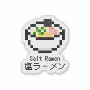 Adesivo Salt Ramen Retro Pixel Art