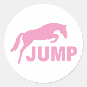Adesivo SALTE com cavalo de salto (o rosa)