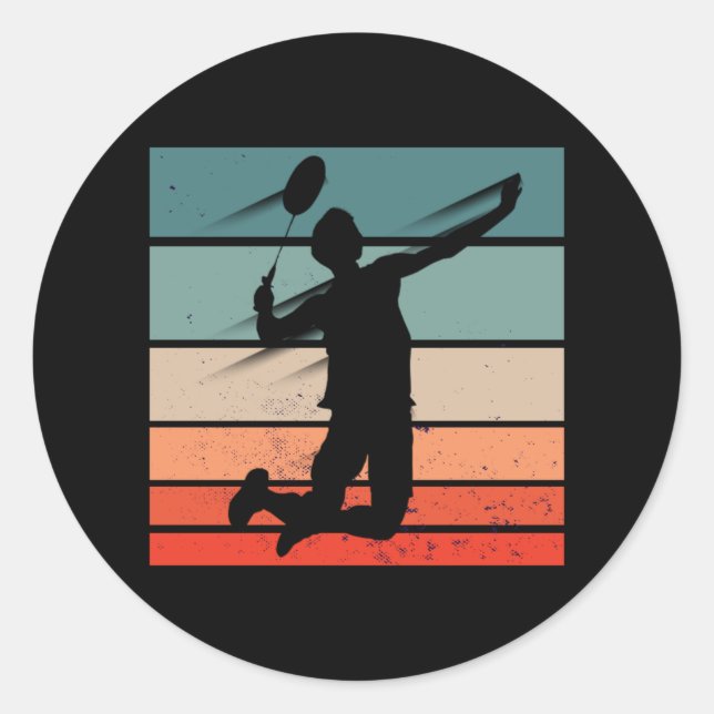 Adesivo Salto do Jogador de Badminton (Frente)