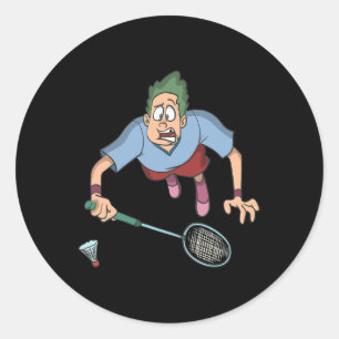 Adesivo Salto do Jogador de Badminton
