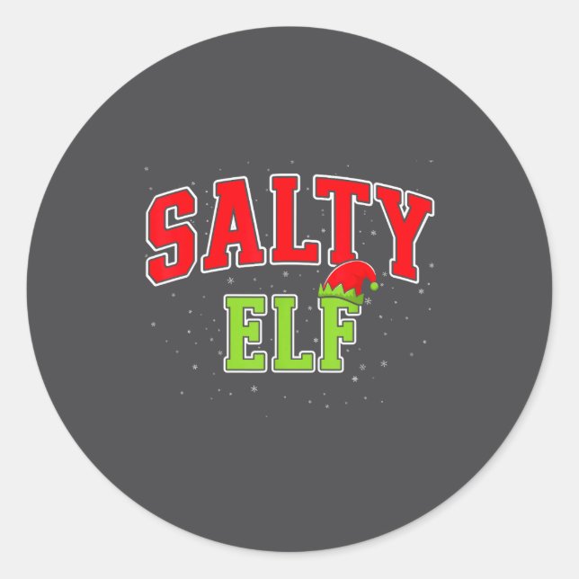 Adesivo Salty Elf Christmas Family Matching Group Xmas  (Frente)