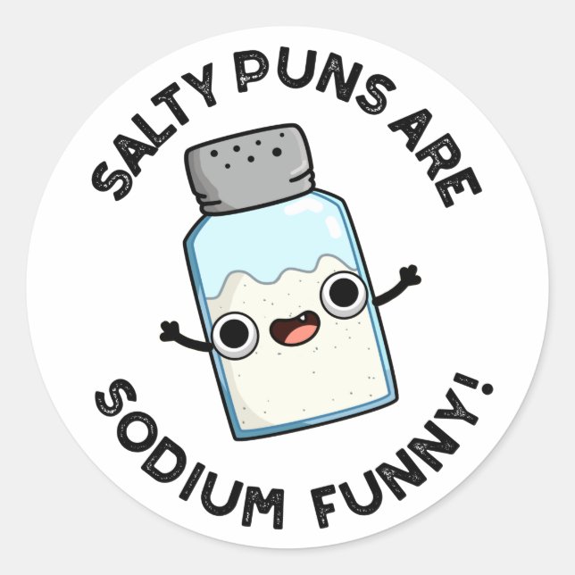 Adesivo Salty Puns É Química Engraçada De Sódio Sal Pun (Frente)