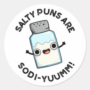 Adesivo Salty Puns São Sal Sodi-yummm Engraçado Sal Sódio 