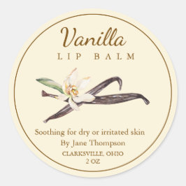Adesivo Salva de baunilha / rótulo de bálamo