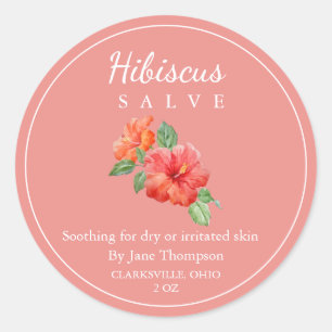Adesivo Salva de Hibiscus / Rótulo de Balm