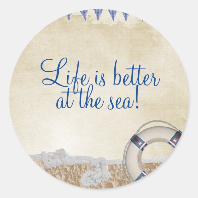 Adesivo Salva-vidas na areia (Frente)