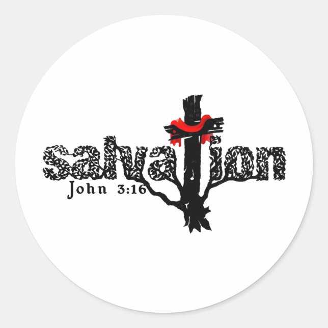 Adesivo Salvação John 3:16 Christian (Frente)