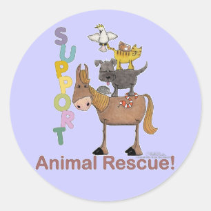 Adesivo Salvamento animal do apoio