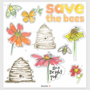 Adesivo Salvar a abelha Skep do mel das abelhas