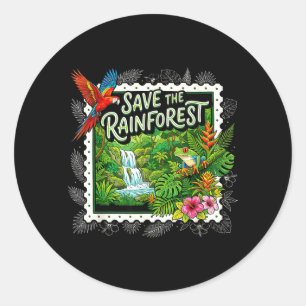 Adesivo Salvar a árvore da floresta tropical Sapo-rã