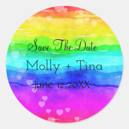 Adesivo Salvar a data do arco-íris