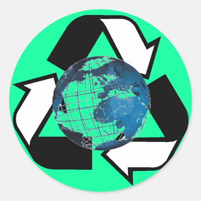 Adesivo Salvar a energia, reciclar (Frente)