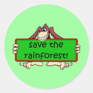 Adesivo salvar a floresta húmida