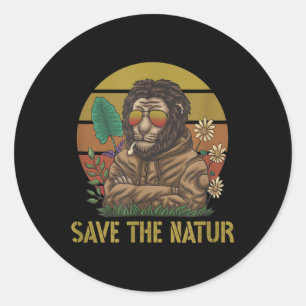 Adesivo Salvar A Natureza Salvar O Meio Ambiente Do Leão N