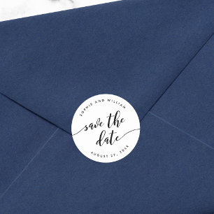 Adesivo Salvar Data Script Relax Preto e Branco