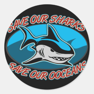 Adesivo Salvar nossos tubarões