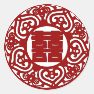 Adesivo salvar o casamento da dupla felicidade vermelha