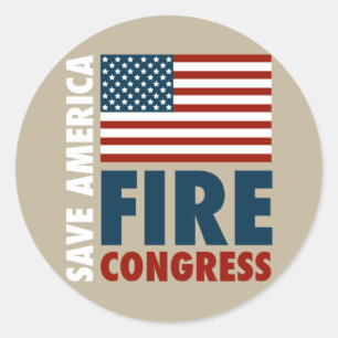 Adesivo Salvar o congresso do fogo de América