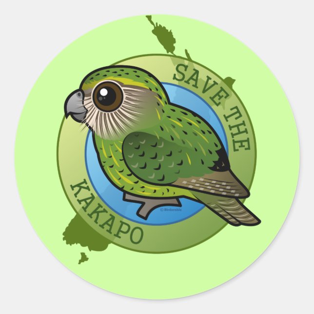 Adesivo Salvar o Kakapo (Frente)
