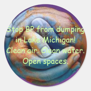 Adesivo Salvar o Lago Michigan