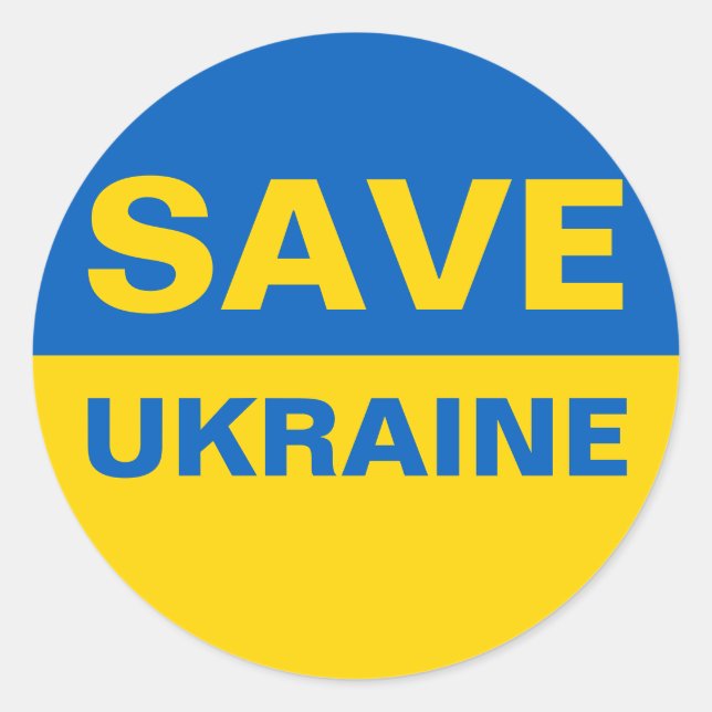 Adesivo Salvar o pavilhão ucraniano da Ucrânia (Frente)