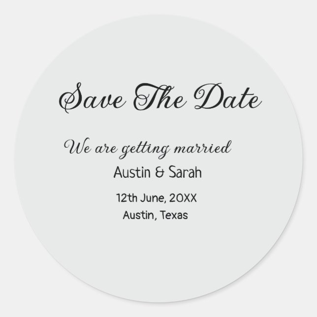 Adesivo Salvar o texto moderno do site de casamento QR da  (Frente)