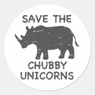 Adesivo Salvar os unicórnios chubby - Escolher cor de pla