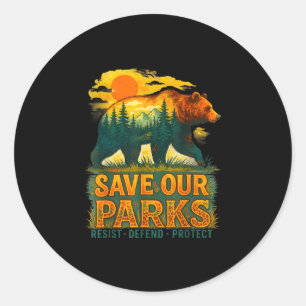 Adesivo Salvar parques conservação urso natureza parque vi