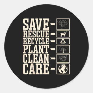 Adesivo Salvar Resgatar Reciclar Planta Limpar Cuidar