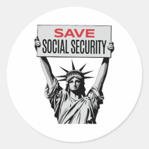 Adesivo Salvar Segurança Social - estátua Da Liberdade - R