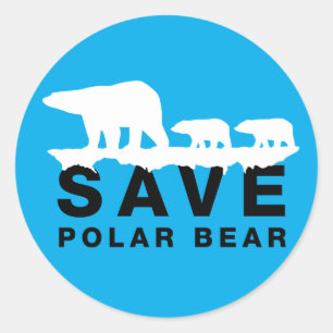 Adesivo Salvar Urso Polar
