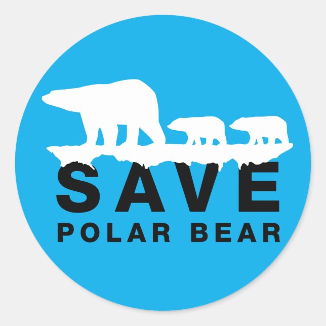 Adesivo Salvar Urso Polar (Frente)