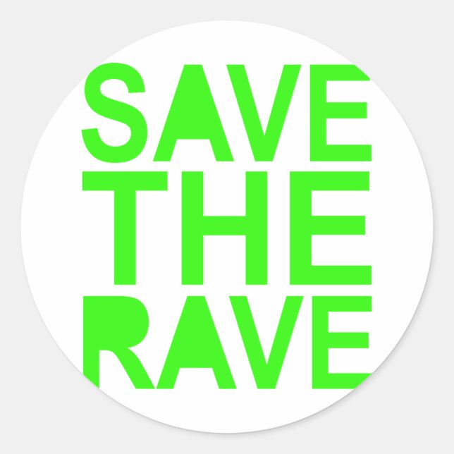 Adesivo Salve a cena verde rave NU RAVE raver 80s (Frente)