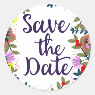 Adesivo Salve A Data Casamento Vintage Floral Recife