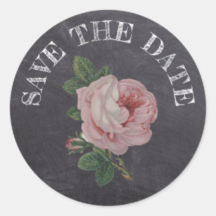 Adesivo Salve a Data Estilo Quadro Negro Rosa Vintage