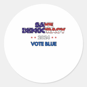 Adesivo Salve a Democracia - Voto Azul