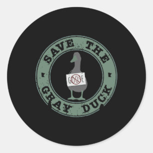 Adesivo Salve A Fazenda De Natal Do Pato Da Cinza Engraçad