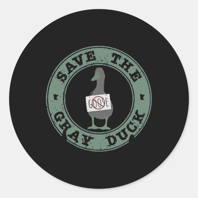 Adesivo Salve A Fazenda De Natal Do Pato Da Cinza Engraçad (Frente)