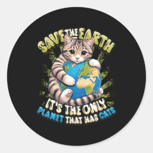 Adesivo Salve a Terra É o único planeta que tem gatos